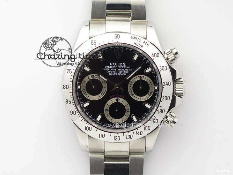 JF Sec@9 Bracelet Edition On Daytona A7750 Dial SS 116520 Black 0314